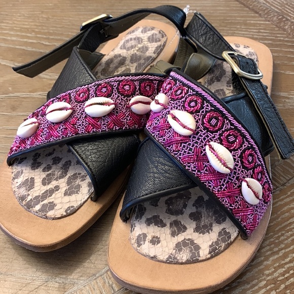 Anthropologie Meyer Kakalia sandals size 37 new without box embellished slingbac - Picture 6 of 11